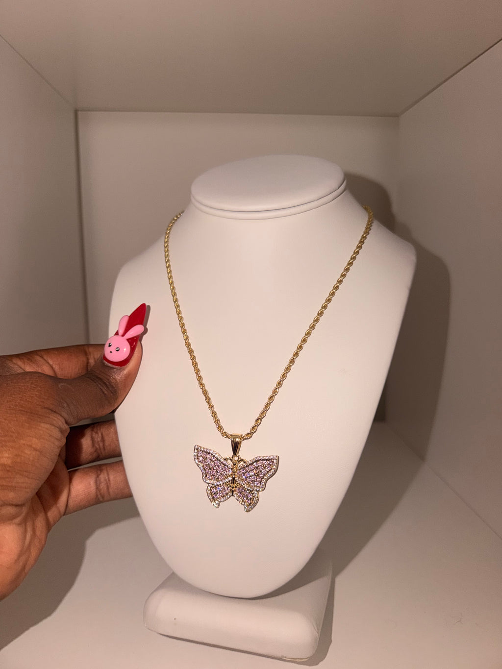 Rose Gold Butterfly Necklace