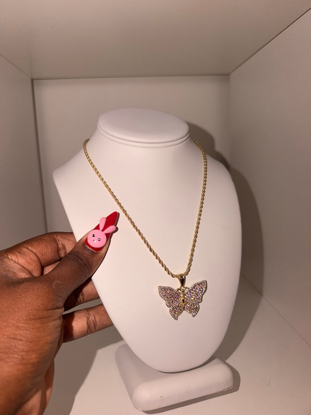 Rose Gold Butterfly Necklace