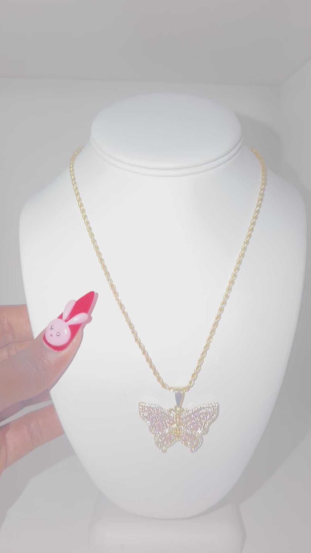 Rose Gold Butterfly Necklace